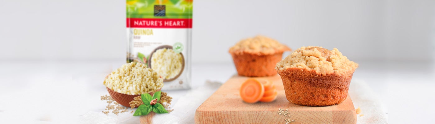 MUFFINS DE QUINUA, ZANAHORIA, MAZORCA, CHAMPIÑONES, BRÓCOLI Y PUERRO Nature's Heart