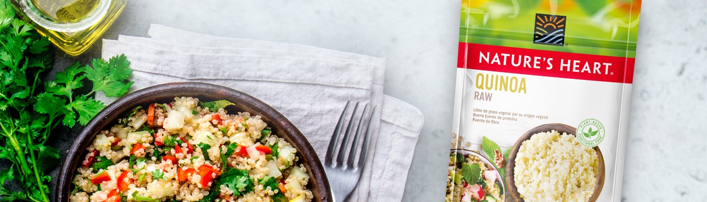 RISOTTO DE QUINOA CON CALABAZA, MAZORCA, PISTACHOS Y CEBOLLÍN Nature's Heart