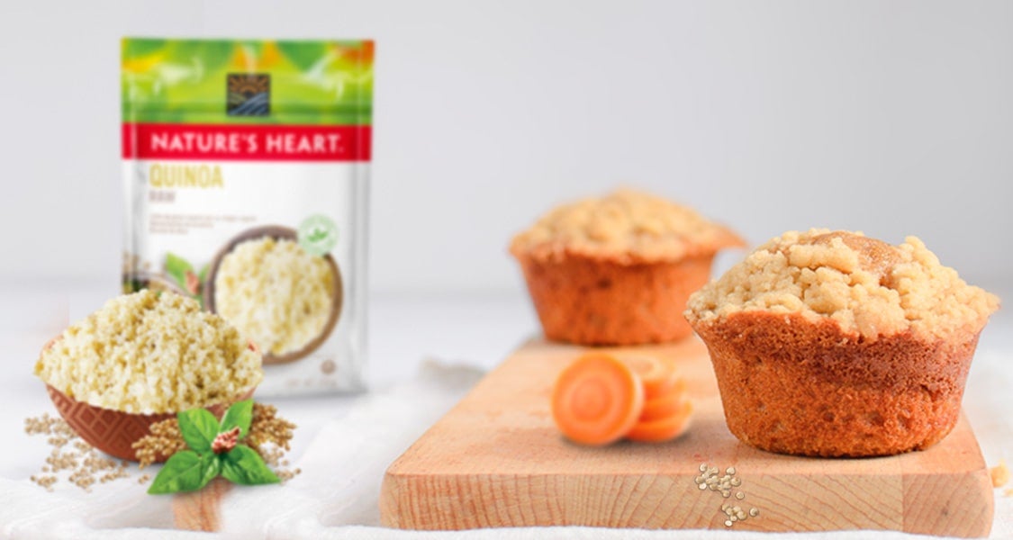 MUFFINS DE QUINUA, ZANAHORIA, MAZORCA, CHAMPIÑONES, BRÓCOLI Y PUERRO Nature's Heart