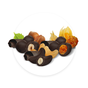 Frutos Cubiertos con Cacao